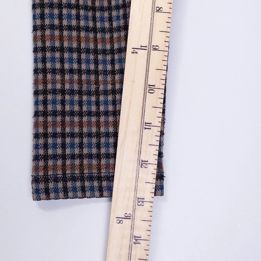 Zara Plaid Leggings Kids 2-3 Years Blue Brown Check Pattern Elastic Waist Pants‎